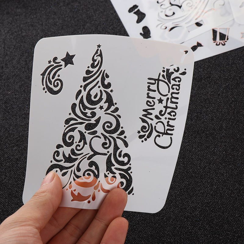 Decorative Christmas Hollow Stencils Embossing Scrapbooking Flower Template