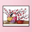Partial Embroidery 2 Strand Kit 14CT DIY Stamped Cross Stitch Color Flowers Gift