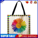 Rainbow Printed Shoulder Shopping Bag Casual Large Tote Handbag (40*40cm)