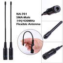2 x Dual-band 144/430MHz NA-701 SMA-Male Radio Antenna for Yaesu 6 7 8R