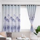 Polyester Landscape Printing Living Room Window Blinds Bedroom Blackout Curta