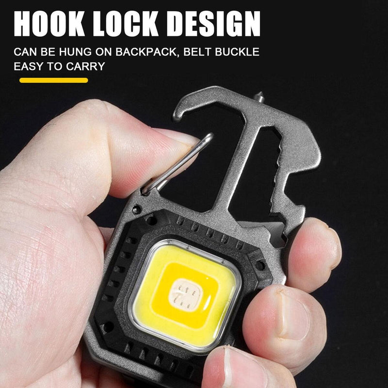 600LM IPX6 Mini LED Flashlight Multifunction Screwdriver Corkscrew Camping: