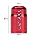 10pcs Aluminum Bicycle Tire Schrader Valve Stem Caps Dust Covers (Red)