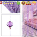 Decorative String Curtain Beads Wall Panel Fringe Room Door Window purple