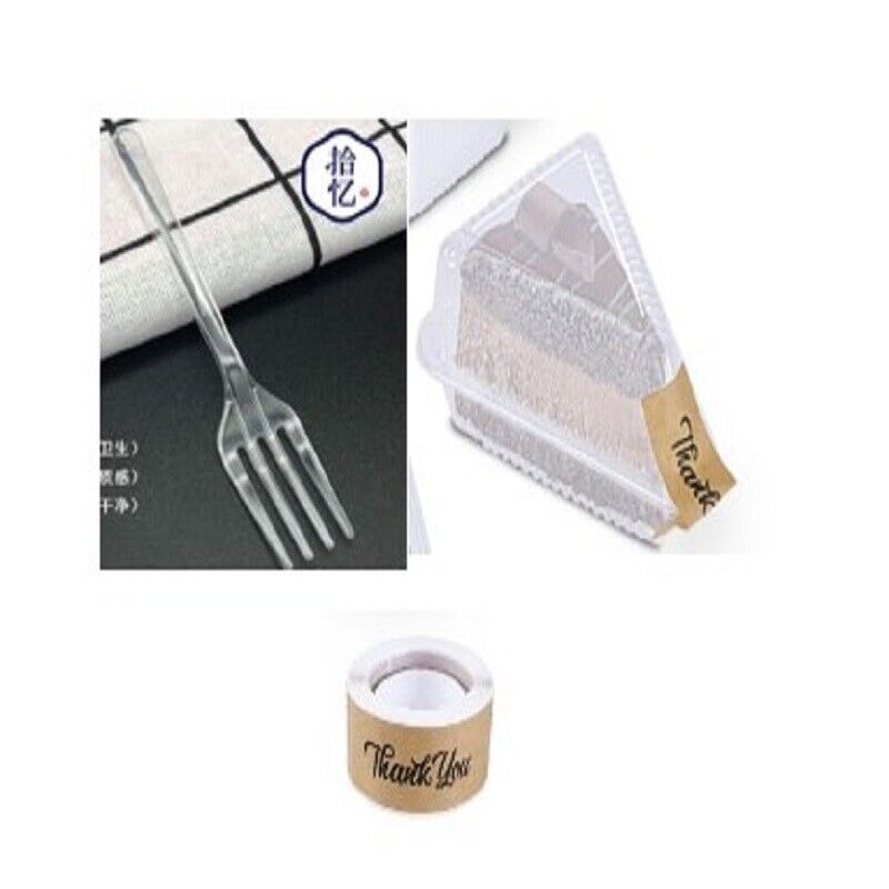 Perfect Triangle Cake Box Set (100 triangle cake boxes +100 transparent for