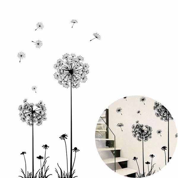 PVC Wandaufkleber Pusteblume Löwenzahn Wohnzimmerko Wandsticker Wandtattoo M4D8
