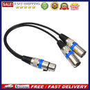 30cm XLR Cable 3Pin Female Jack to Dual 2 Male Audio Cable for Microphone M