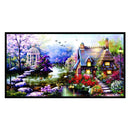 Full Cross Stitch 11CT DIY Garden Cottage Printed Embroidery Hanging Painting
