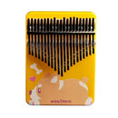 17-Key Cute Mahogany Kalimba Portable Finger Thumb Piano Musical (Yellow) Newly