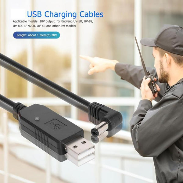 with LED Indicator Charging Cable For Baofeng Walkie Talkie Charger USB Charger