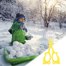 Snowball Maker Tool DIY Artificial Snow Ball Tongs with Handle (Yellow) Newly