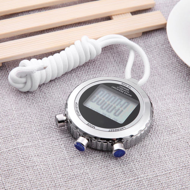 Chronograph Metal Digital Timer Stopwatch Sports Counter Waterproof Stopwat