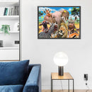 5D Diamond Painting Animal Party Full Square Drill Wall Rhinestone DIY Art Newly
