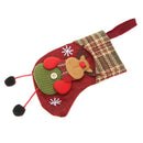 Cute Christmas Socks Gift Candy Bags Plaid Tree Hanging Ornament (Elk)