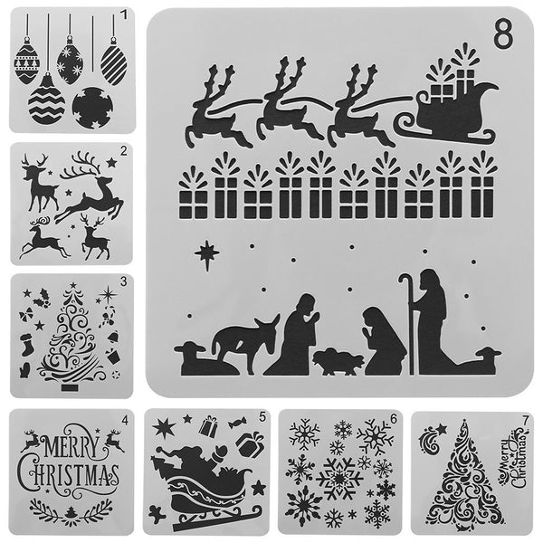 Decorative Scrapbooking Flower Template Embossing Christmas Hollow Stencils