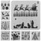 Decorative Scrapbooking Flower Template Embossing Christmas Hollow Stencils