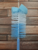 Blue Baby Bottle Brush 2pc Swiveling Action Nipple Cleaning Dishwasher Safe