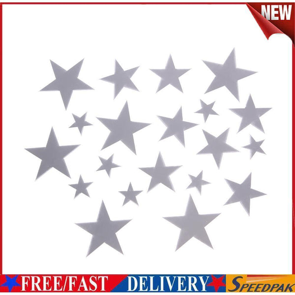 20pcs Cartoon Star Removable Mirrors Wall Stickers Children Room Wall Decor #F