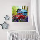 Handmade Red Car 5D DIY Full Round Drill Drawing Kit Diamond Painting Ornaments