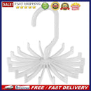18 Hooks Necktie Scarf Belt Hanger Organizer Clothing Holder Rack(White)