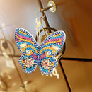 4pcs Butterfly 5D Full Drill Special Diamond Painting Key Chain Key Ring Newly