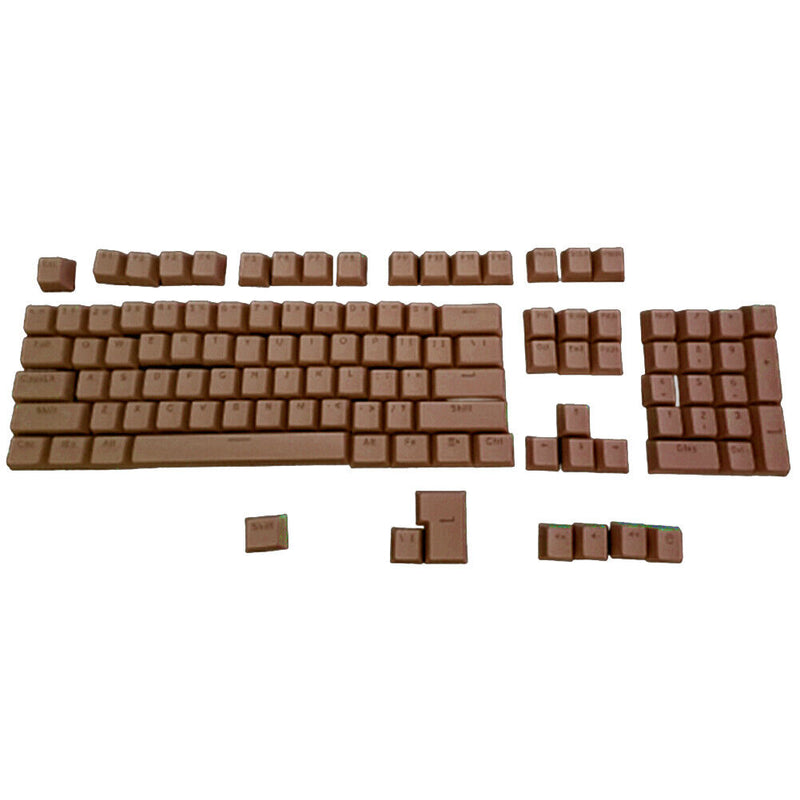 104pcs Universal Mechanical Keyboard Keycap PC Bakclit Key Cap Set (Coffee)