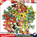 50pcs Wooden Butterfly Sewing Buttons Knitting Clothes Decor (28x20x2.5mm) Newly