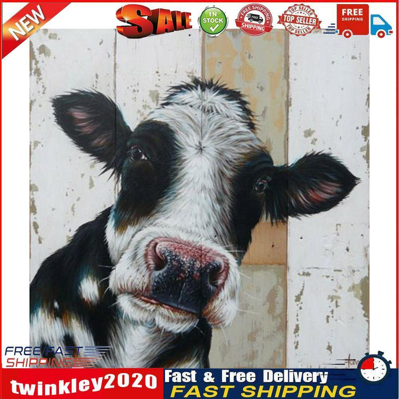 5D DIY Full Drill Diamond Painting Cow Cross Stitch Embroidery Mosaic Kit Newly