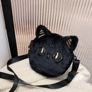 Girl Fashion Cat Shape Shopping Bag Travel Winter Lady Zipper Small Phone Pouch