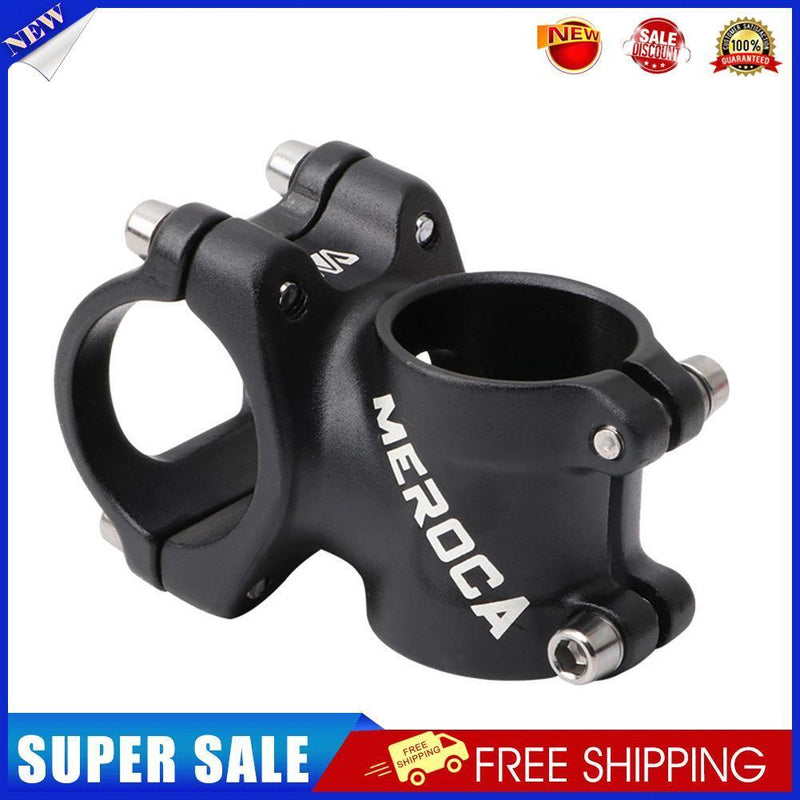 MEROCA MTB Bike Stem 31.8x35mm Handlebar Aluminum Riser Fixed Parts (Black)