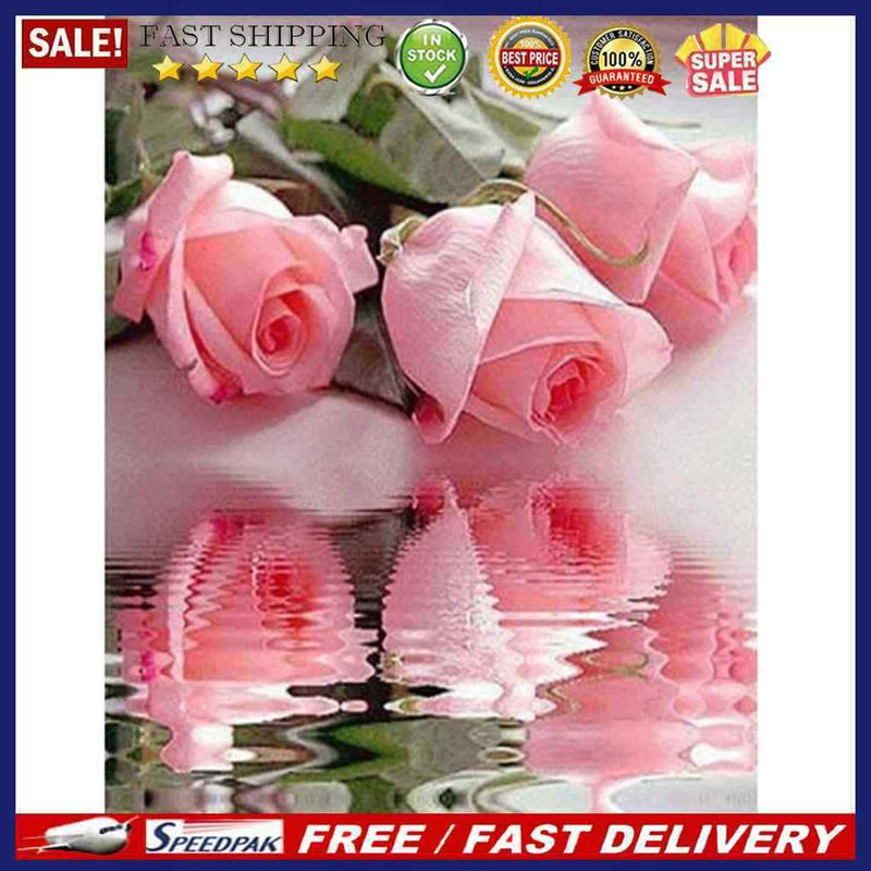 5D DIY Round Drill Diamond Painting Rose Cross Stitch Embroidery Mosaic Kit