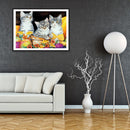5D DIY Full Drill Diamond Painting Cat Cross Stitch Mosaic Craft Kits Wall Ar