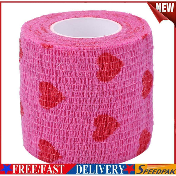Pet Dog Cat Elastic Bandage Non-woven Pet Self Adherent Wound Tape (M) #F