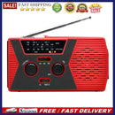 Portable Emergency Radio Solar Weather Radios with Hand Crank (EU Red)