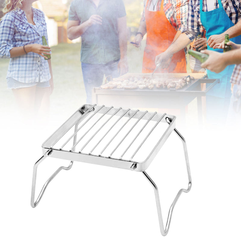 Outdoor Camping Stove Barbeque Grill Stand Mini Backpacking Bracket for Picnic