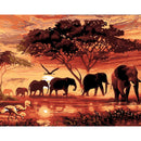 DIY-5D Diamond Painting Animal Worlds Cross Stitch Kits Embroidery Round Diamonds W