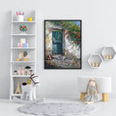 Oil Paint By Numbers Door Wall Flower Frameless Picture Craft Kit for Bedroom