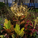 2pcs 125LED Solar Fireworks Dandelion Light Outdoor Garden Decor (Warm)