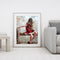 DIY Digital Picture Red Skirt Girl Oil Painting By Numbers Acrylic Craft Kit