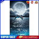 Dolphin Moon Oil Paint By Numbers DIY Handpainted on Canvas Wall Pictures