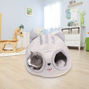 Pet Nest Kennel Semi-closed Kitty Shaped Home Small Cat Dog Sleep Rest (L) Newly