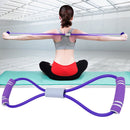 Yoga Resistance 8 Word Pull Rope Chest Expander Muscle Training (Purple)