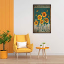 11CT Full Embroidery Sunflower Cotton Print Cross Stitch Kits Home Decoration