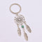 Wind Chimes Pink Green Feather Dream Catcher Keychain Buckle Pendant Keyring
