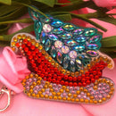 4pcs Christmas Full Drill Special Shaped Diamond Painting Bag Keychain Jewelry
