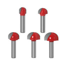 5pcs Ball Nose End Mill 8mm Shank Solid Steel Milling Router Bit for Woodworking