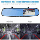1080P Rearview Mirror Car Dual Dash Cam Camera Front Video Recorder Rear I6D7