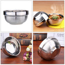 Rice Bowls Double Layer Stainless Steel Bowls Child Anti-Hot Insulatation Newly