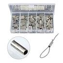 5 Size Single Barrel Crimping Sleeves Fishing Line Wire Leader Copper Tubes