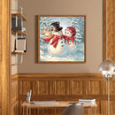 5D DIY Full Round Drill Diamond Painting Christmas Snowman for Home Decor